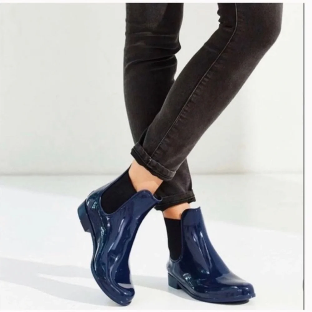 SAM EDELMAN Tinsley Rubber Rain Boot Navy Blue Size 9